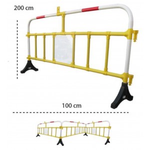 Barrera Seguridad Caballete - Negro / Amarillo. - Saveline