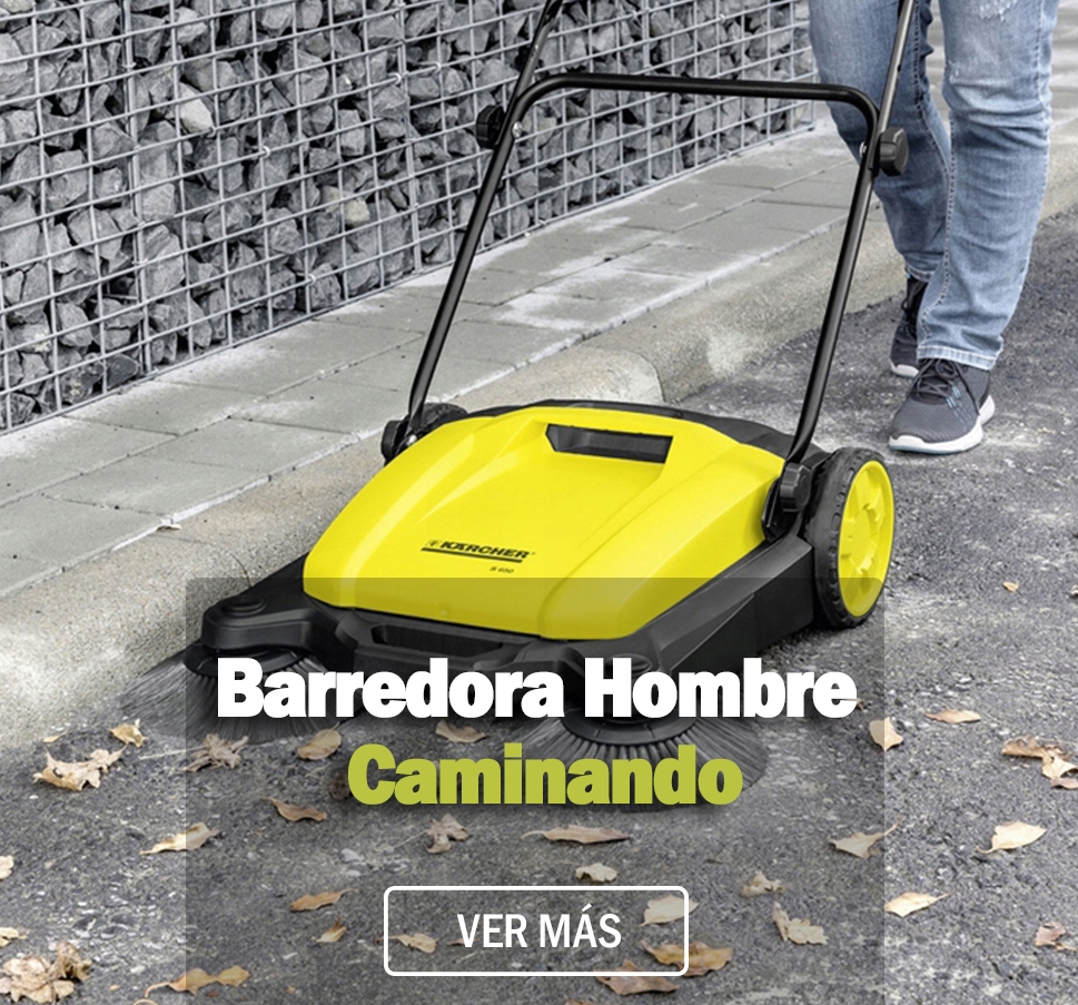 Barredora hombre caminando