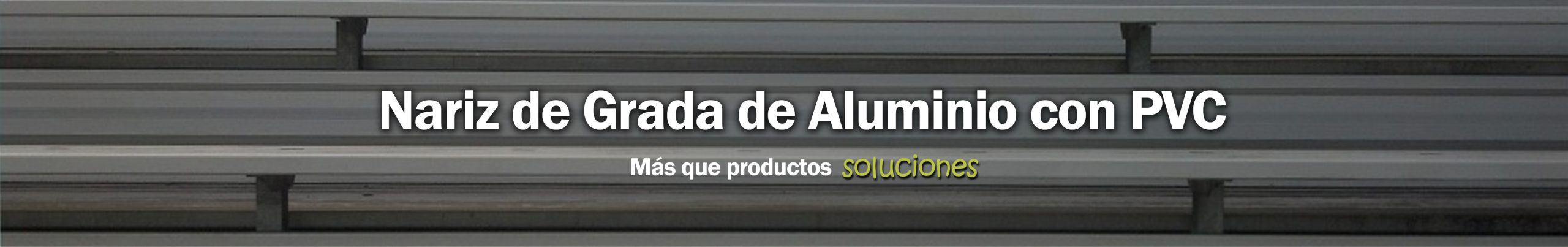 Nariz de grada de aluminnio conPVC